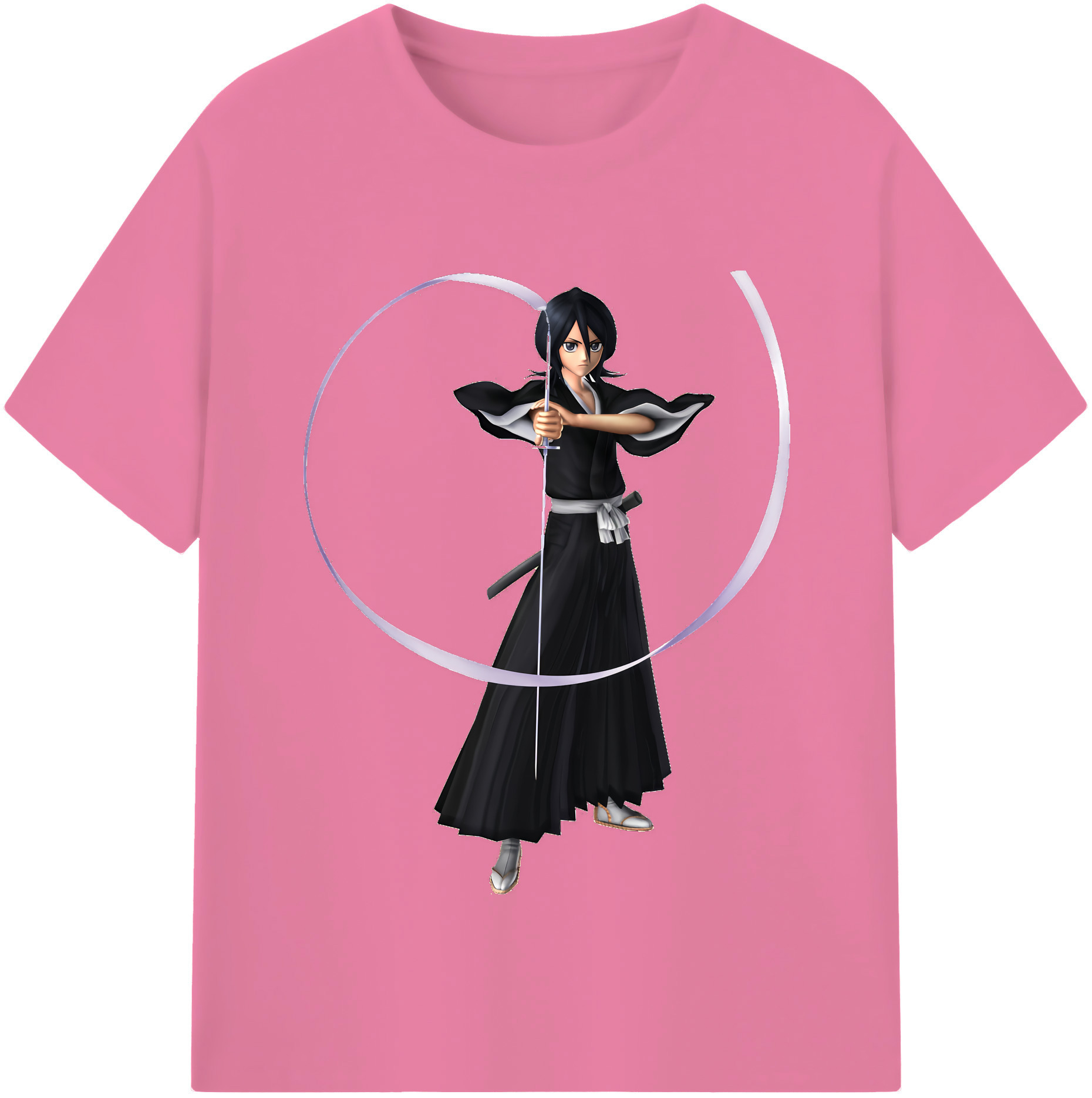 （画像用） ブリーチ 朽木ルキア BLEACH Kuchiki Rukia 綿100％半袖Tシャツ（フロントプリント）